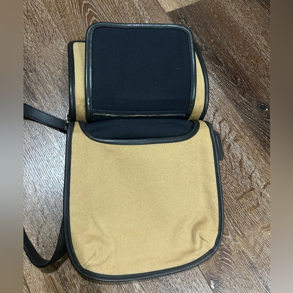 Coach wool crossbody bag tan and black - Picture 4 of 11